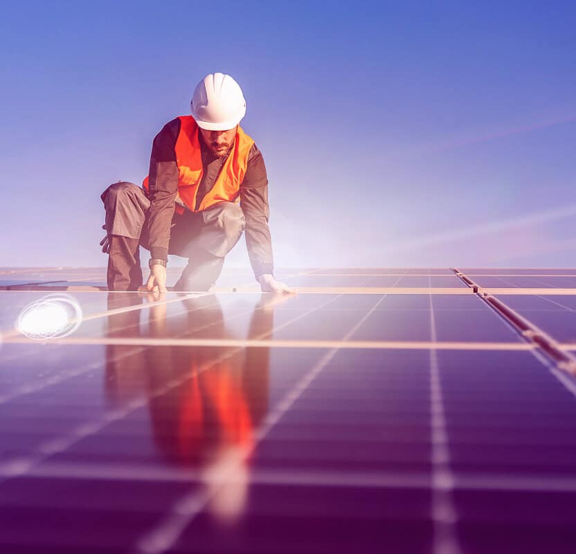Utility-scale solar field